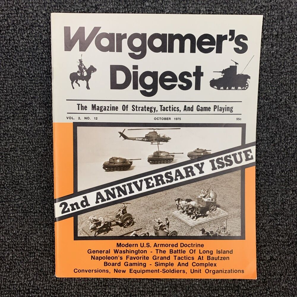 Wargamer’s Digest Magazine  Vol #2 #12 October 1975 Strategy Napoleon Battle